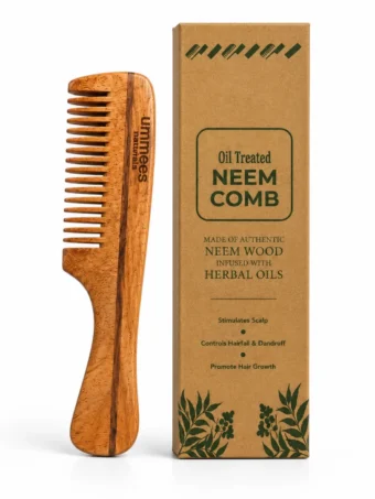 Neem Comb Curved Handle