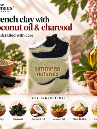 French Clay With Coconut & Charcoal Cold Processed Soap